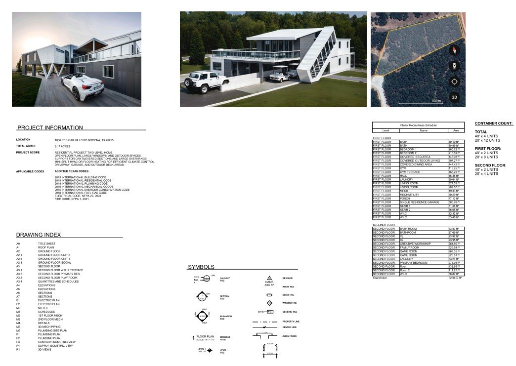 Red Oak Hills Residence — 3D render and site plan
